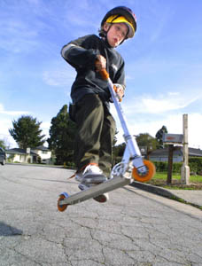 Kid on Scooter