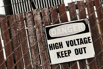 High Voltage sign