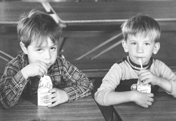 Kids Drinking Milk